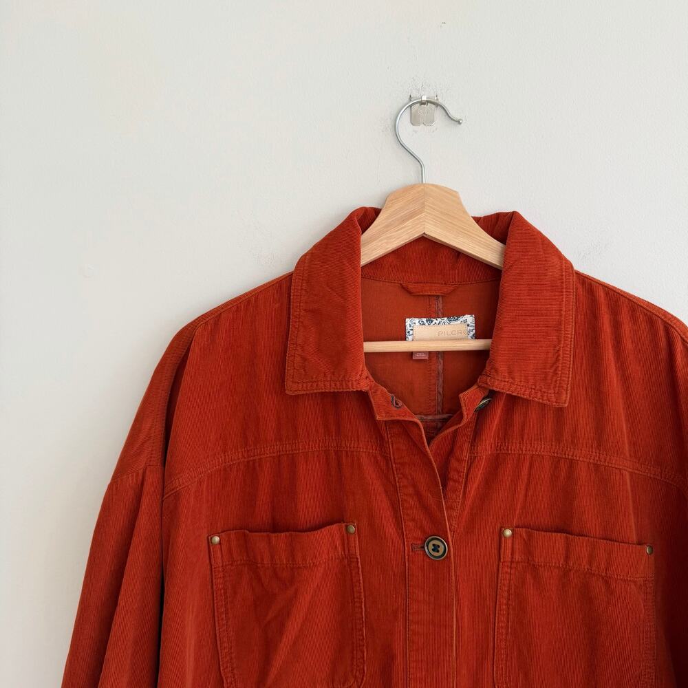 Anthropologie Pilcro Corduroy Button Front Long Sleeve Duster Jacket S - Picture 5 of 12